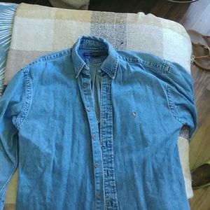 Ralph Lauren sport denim button up shirt